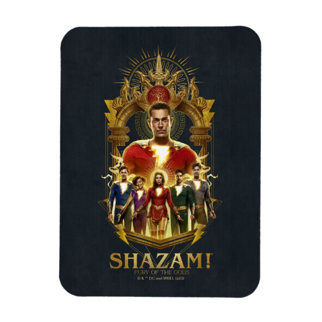 SCHAZAM! Götterwut | Verzierter Rahmen SHAZAMily Magnet (Vertikal)