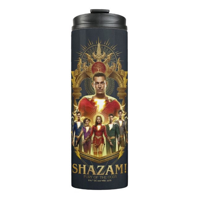 SCHAZAM! Götterwut | Verzierter Rahmen SHAZAMily Thermosbecher (Vorderseite)