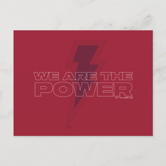 SCHAZAM! Götterwut | Wir sind der Power Postkarte (Vorderseite)