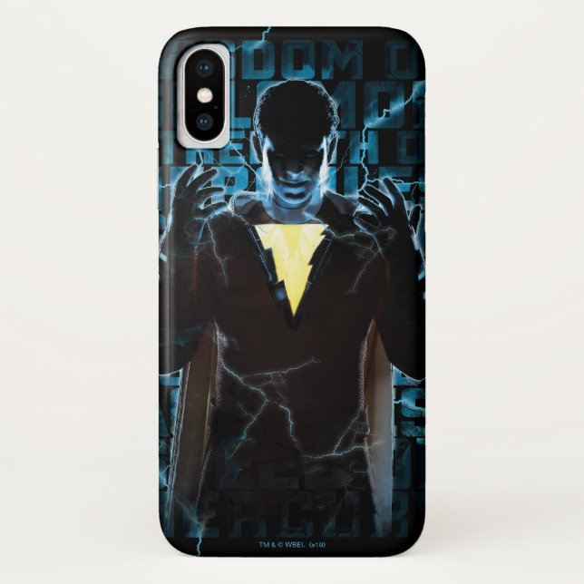 SCHAZAM! | Shazam & Abilities BlitzTypografie Case-Mate iPhone Hülle (Rückseite)