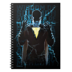 SCHAZAM! Shazam & Abilities BlitzTypografie Notizblock