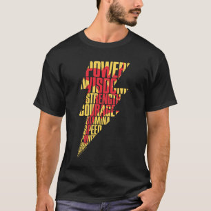 SCHAZAM!   Shazam Abilities Lightning Graphic T-Shirt