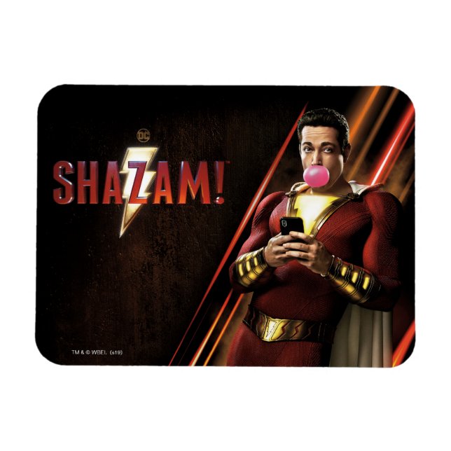 SCHAZAM! | Shazam Blasble Bubble Gum Magnet (Horizontal)
