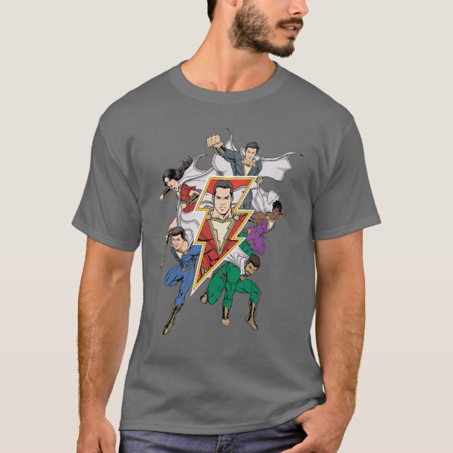 SCHAZAM! | Shazam Family Graphic T-Shirt (Vorderseite)