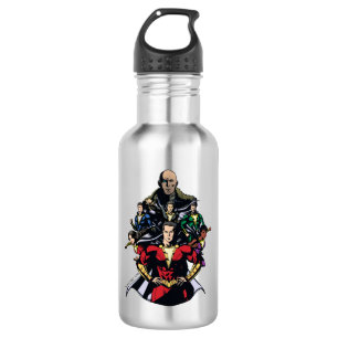 SCHAZAM!   Shazam Family Vs. Dr. Sivana Edelstahlflasche