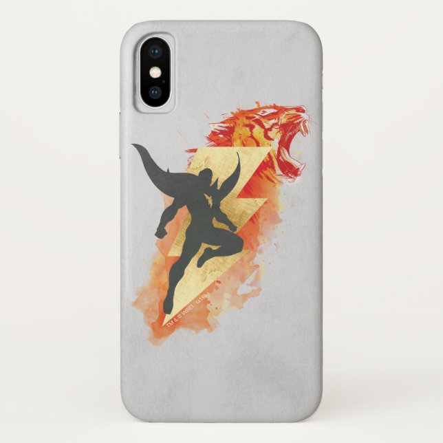 SCHAZAM! | Shazam Tiger & Lightning Graphic Case-Mate iPhone Hülle (Rückseite)