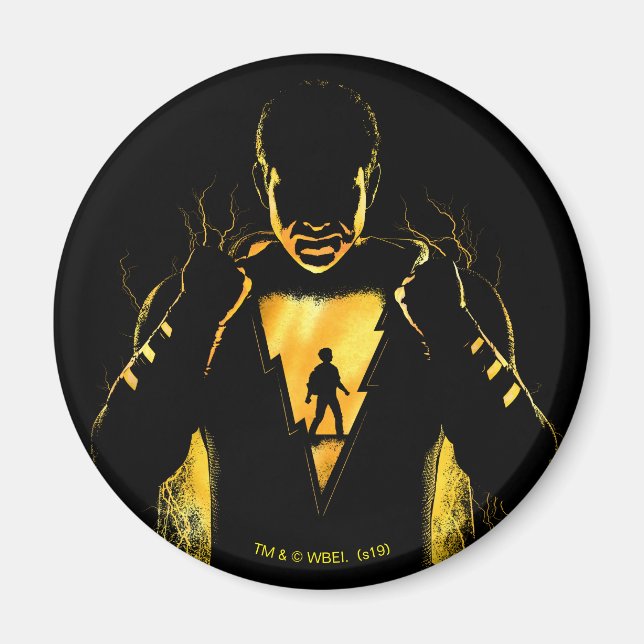 SCHAZAM! | Shazam und Billy Lightning Silhouette Magnet (Vorne)