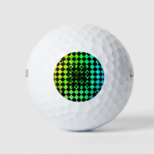 Scheckte Drehung von Kenneth Yoncich Golfball (Vorderseite)