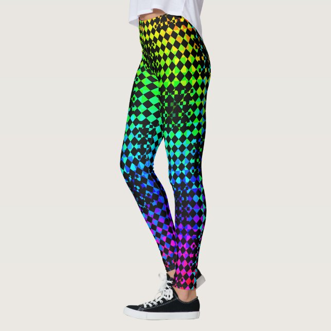 Scheckte Drehung von Kenneth Yoncich Leggings (Links)