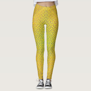 Scheckte Netzmuster 01 BYellow BG Leggings