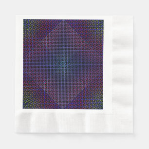 Scheckte Netzmuster 01 Schwarze BG Serviette