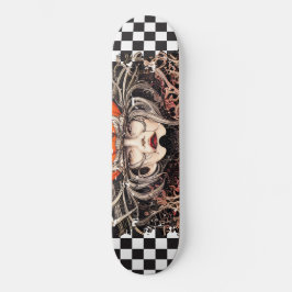 Schecktes Retro-Cooles Mädchen Skateboard