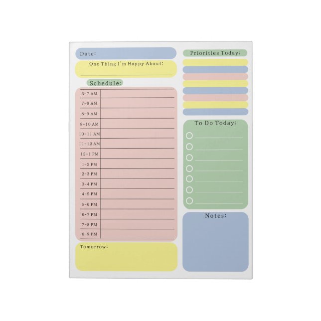Schedule To Do Planner Checklist Organising Notes Notizblock (Rotiert)