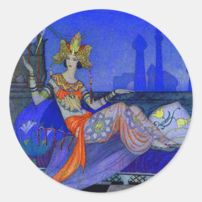 Scheherazade Runder Aufkleber (Vorderseite)