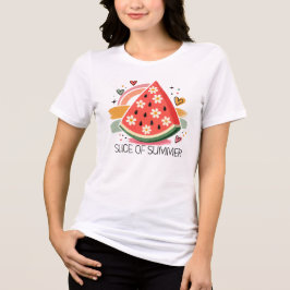 Scheibe des Sommers, Wassermelonen-Scheiben-Grafik Tri-Blend Shirt