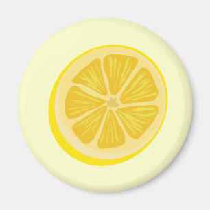 Scheibe des Zitronen-Magneten Magnet