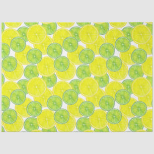 Scheiben aus Limonem Obst und Zitronenfrüchten Seidenpapier