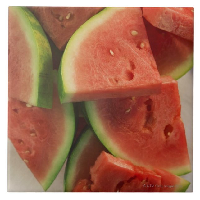 Scheiben der Wassermelone Fliese (Vorderseite)