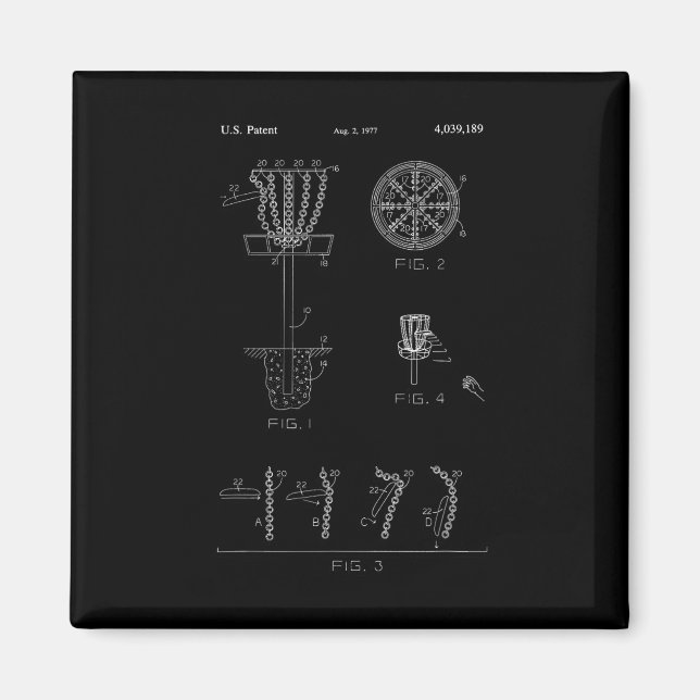 Scheiben-Golf-Korbbziel-Patentdesign - Frolf Magnet (Vorne)