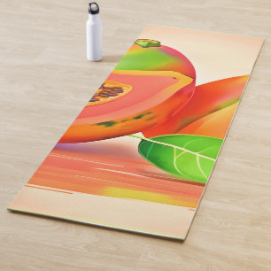 Scheiben Papaya Frische Yogamatte