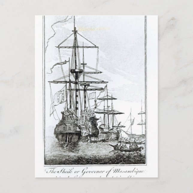 Scheich oder Gouverneur von Mosambik Postkarte (Vorderseite)
