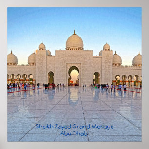 Scheich Zayed Grand Mosque Plaza Poster