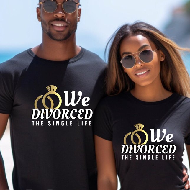 Scheidung des Single Life Couple Wedding Ring T-Shirt (Divorced the Single Life Couple Wedding Ring T-Shirt)