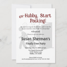 Scheidung Party Celebration Ex Hubby Start Packing Einladung