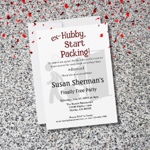 Scheidung Party Celebration Ex Hubby Start Packing Einladung
