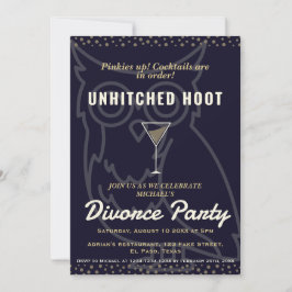 Scheidung Party lädt ein: Unberührte Hoots. Humorv Einladung