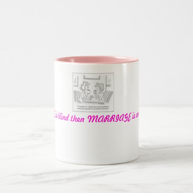Scheidungs-Tasse _für sie Zweifarbige Tasse (Mittel)