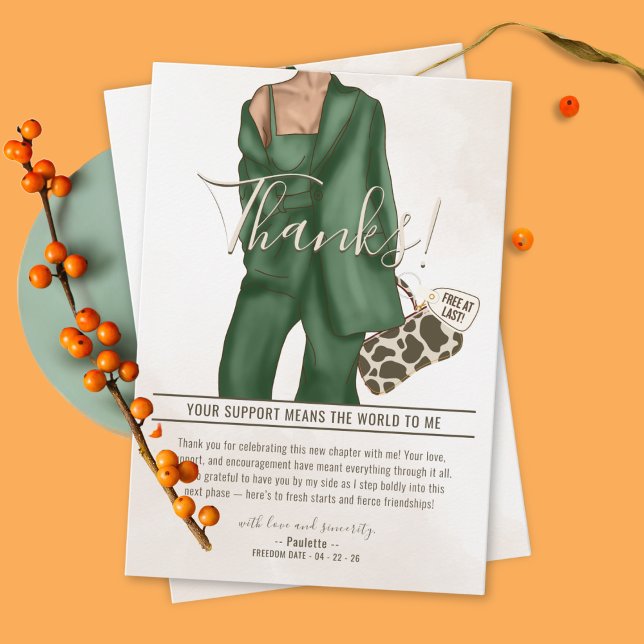 Scheidungsfeier Dankeskarte (Divorce Party Thank You Card)