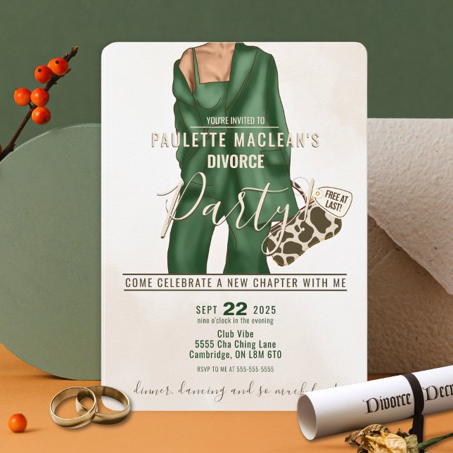 Scheidungsfeier Einladung (Divorce Party Invitation)