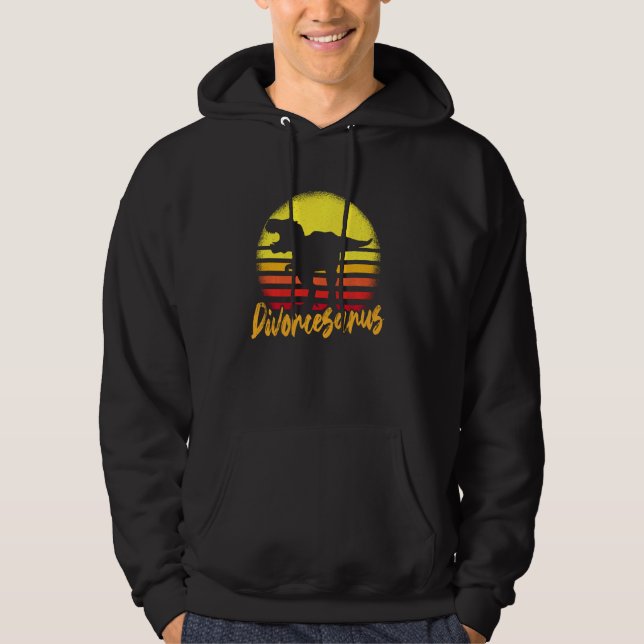 Scheidungssaurus Dinosaur Just Scheidung Party Hoodie (Vorderseite)