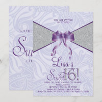 Schein 16. Geburtstag, Glitzer-Einladungen