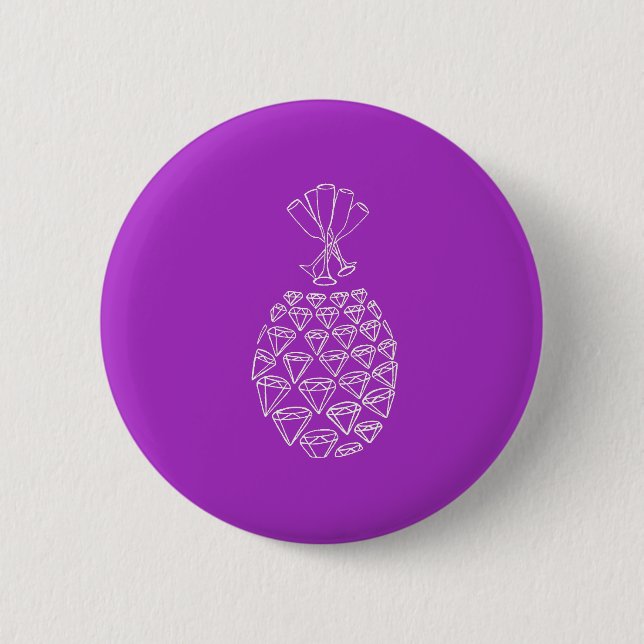 Schein-Ananas-Knopf Button (Vorderseite)