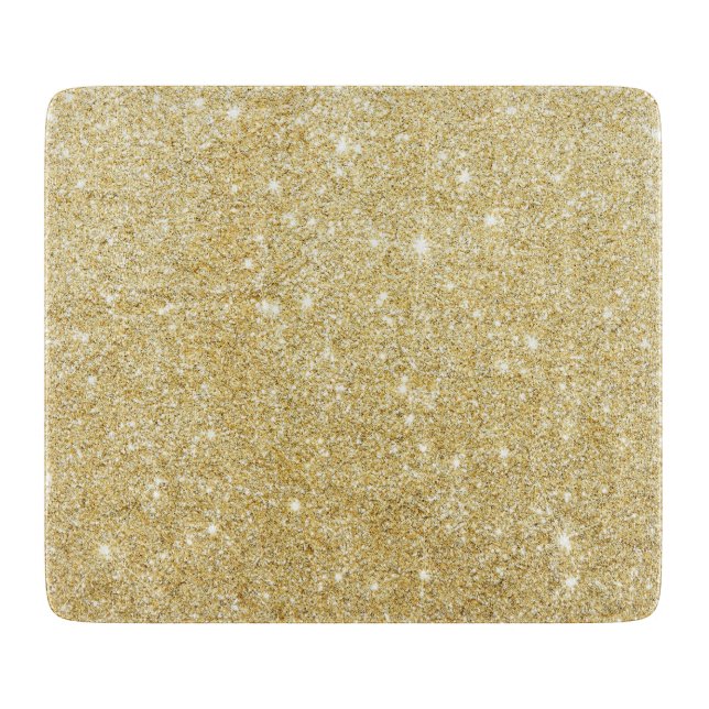 Schein-goldener stilvoller Glitzer Schneidebrett (Vorderseite)