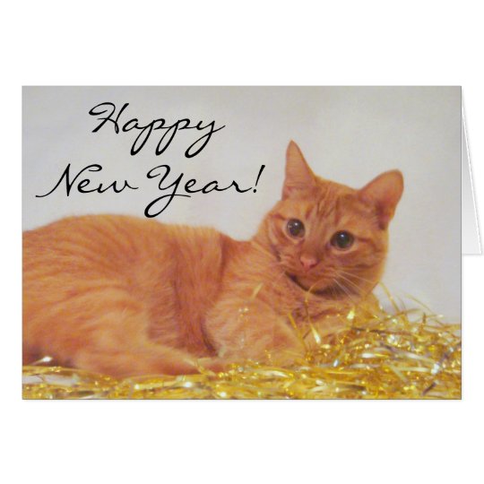 Schein-Katze 2009 guten Rutsch ins Neue Jahr-Karte Karte