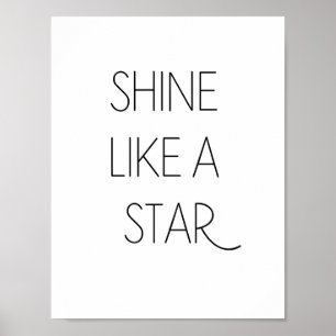 SCHEIN WIE EIN STAR - MINIMALISTISCH POSTER