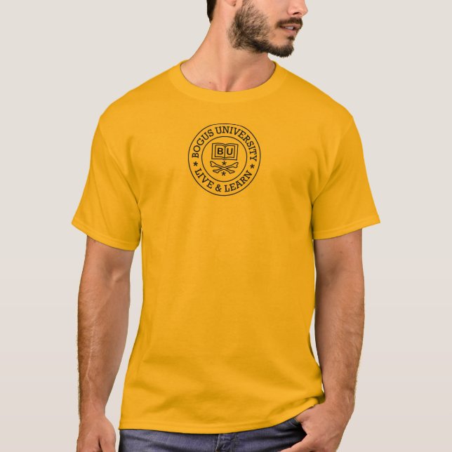 Scheinhochschulrunder Siegel-Logo-T - Shirt (Vorderseite)
