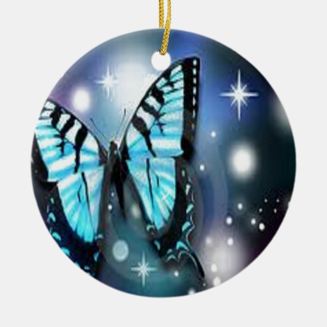 Scheinschmetterling Keramikornament (Vorne)