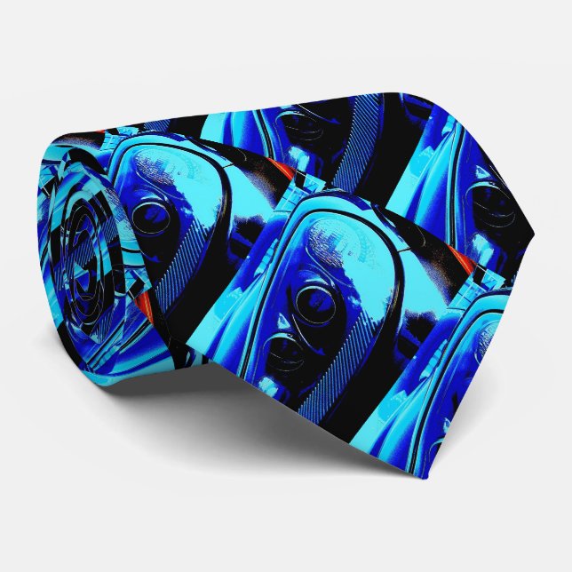 Scheinwerfer einer schwarz-blauen Corvette Z06 Krawatte (Gerollt)