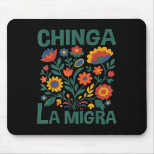 Scheiß auf die Einwanderungsbehörde Retro-Blumen  Mousepad