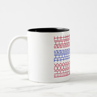 Scheiß drauf Versteckte Nachricht, Lustiger Weißer Zweifarbige Tasse