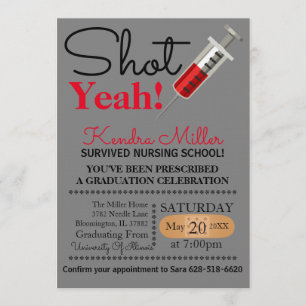 Scheiße! Abschluss der Krankenpflege Einladung