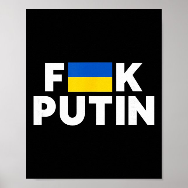 Scheiße Putin, ich stehe hinter der Ukraine Poster (Vorne)