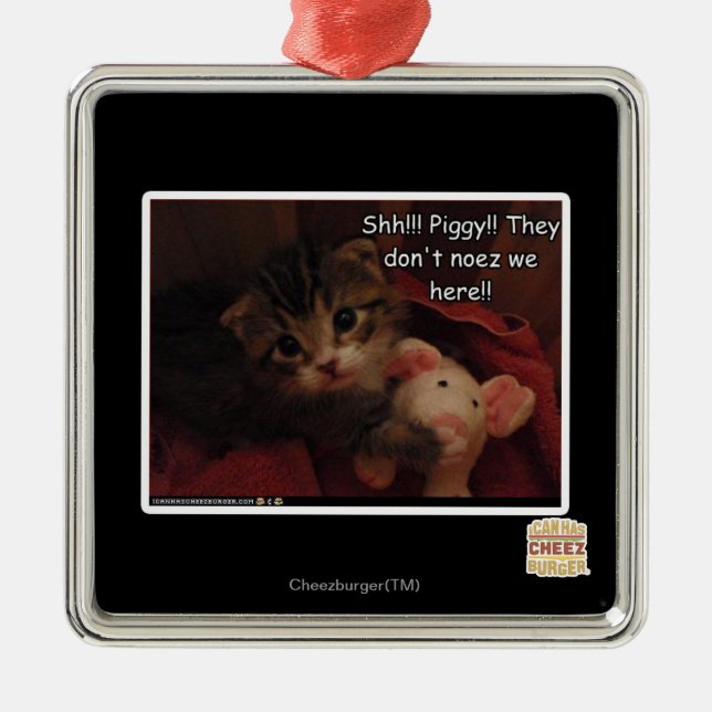 Scheiße! Schweine! Ornament Aus Metall (Vorne)