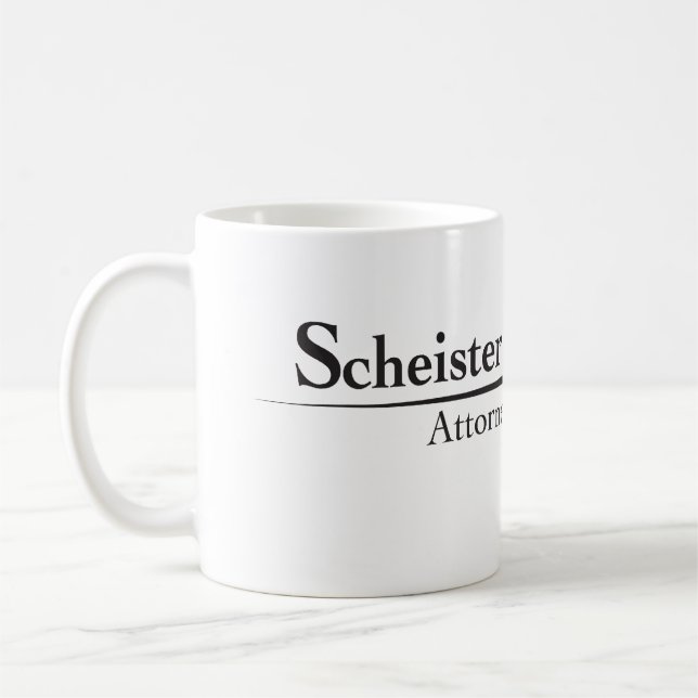Scheister u. Schwindel-Tasse Kaffeetasse (Links)