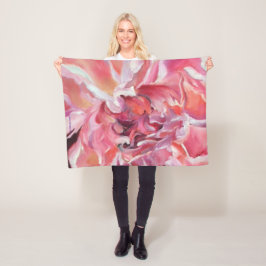 Scheitel aus Alaskan-Peonies Fleecedecke