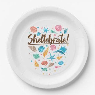 Schellebrate Meeresschalen-Feier Pappteller